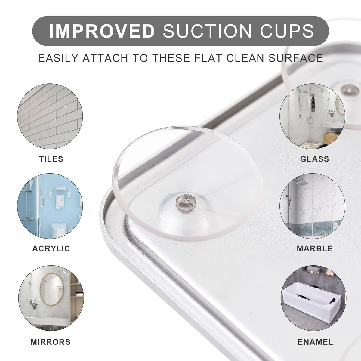 Durable Ettori aluminum frame on a fogless mirror
