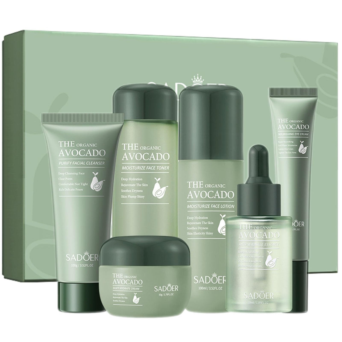 Etuanxi Avocado Skincare Set gift box ready for a hydrating routine.