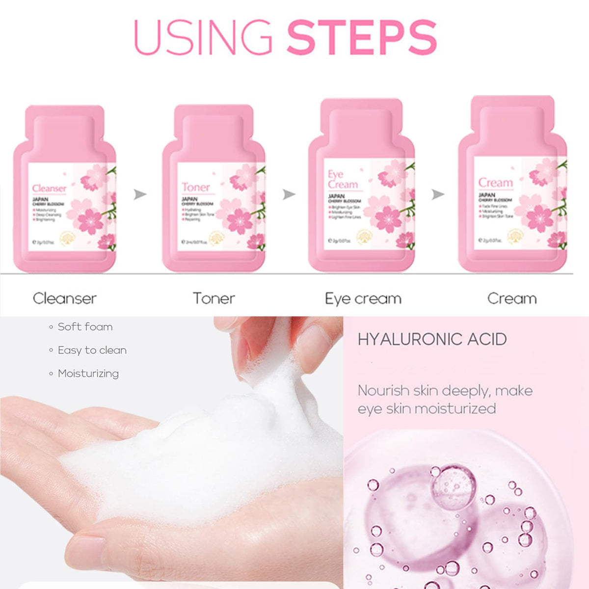 Etuanxi toner, eye cream, and face cream for balanced skin