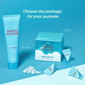Etude Baking Powder Crunch Scrub travel pouch ready for on-the-go skincare