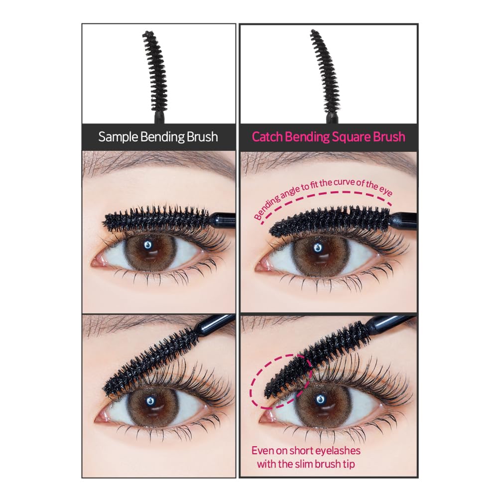 ETUDE Curl Fix Mascara applicator with usage tips