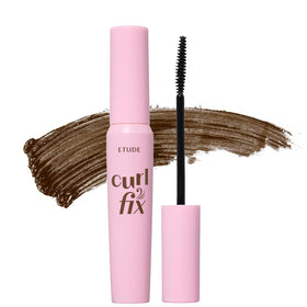 ETUDE Curl Fix Mascara bottle close-up showing lightweight waterproof formula for all-day wear