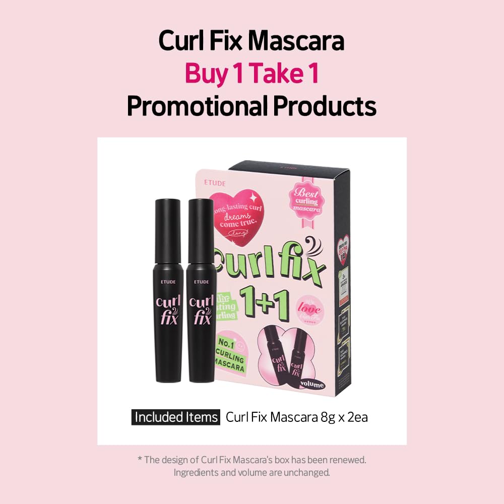 ETUDE Curl Fix Mascara square-edge brush close-up
