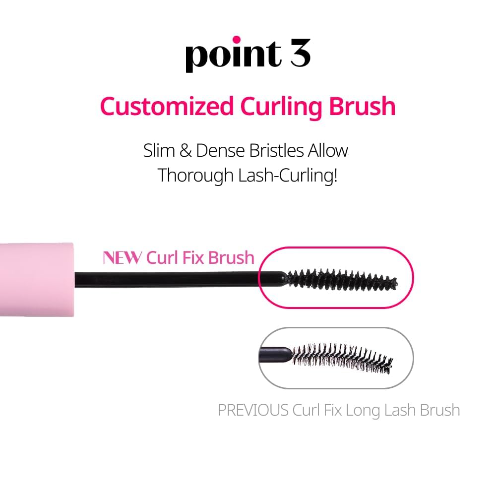 Smudge-proof test shows ETUDE Curl Fix Mascara keeps lashes defined under humidity