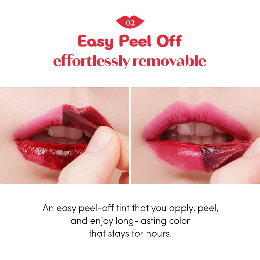 Etude Dear Darling easy peel-off removal showing color payoff option