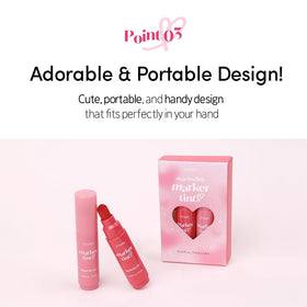 ETUDE Dear Darling Marker Tint delivers glossy, hydrated finish.