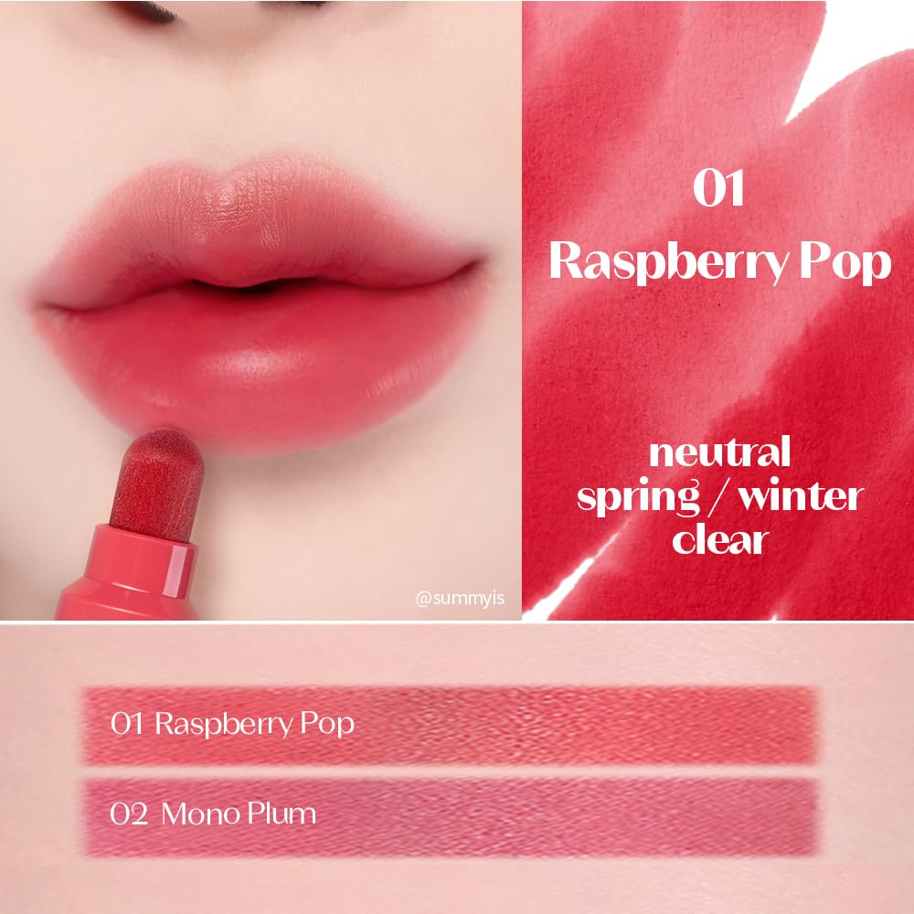 ETUDE Dear Darling Marker Tint Mono Plum close-up shows precise tip.