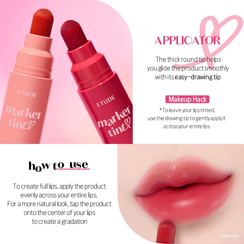 ETUDE Dear Darling on-the-go set demonstrates portable lip tint solution.