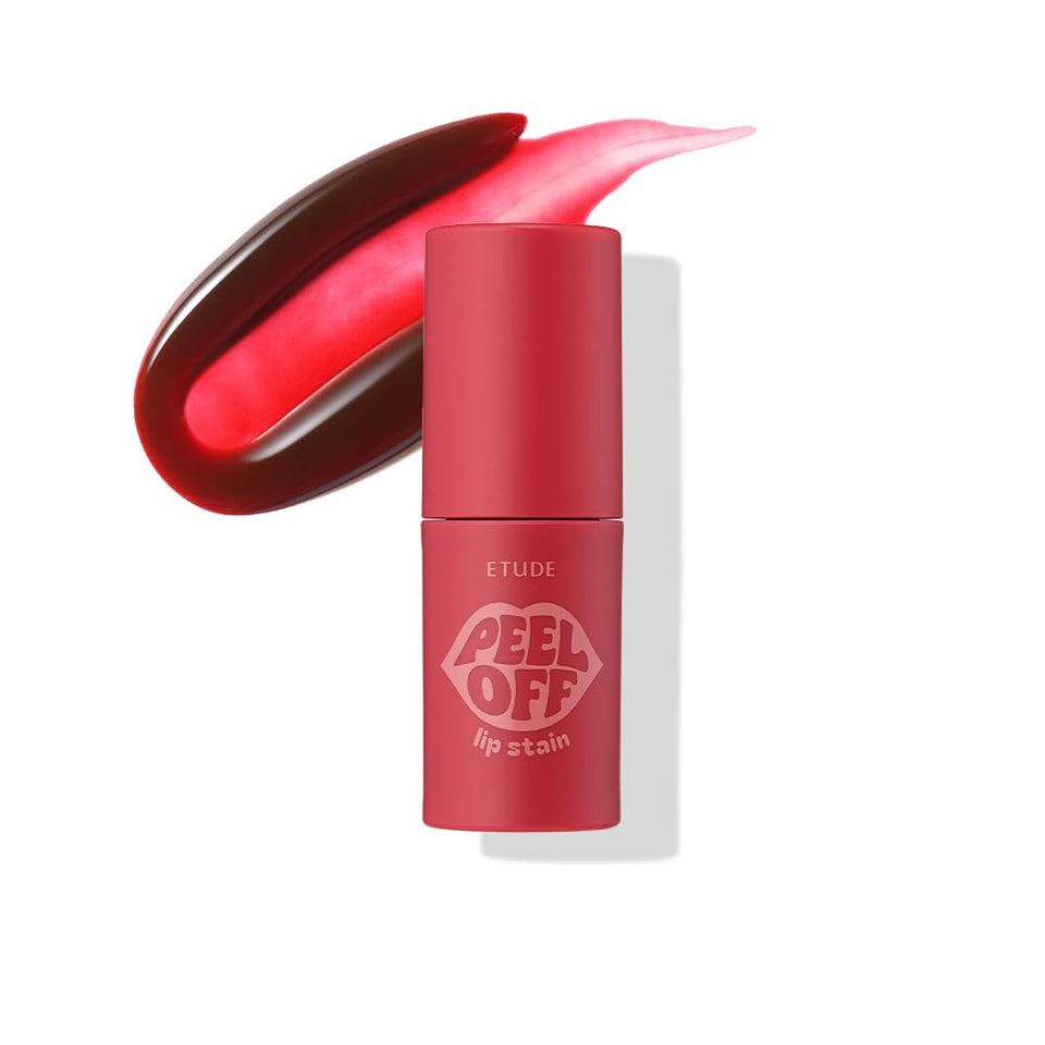 ETUDE Dear Darling Lip Stain Blood Wine packaging close-up highlighting premium branding for luxury feel.