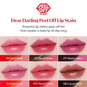 Etude Dear Darling packaging detail shows a sleek, portable tube.