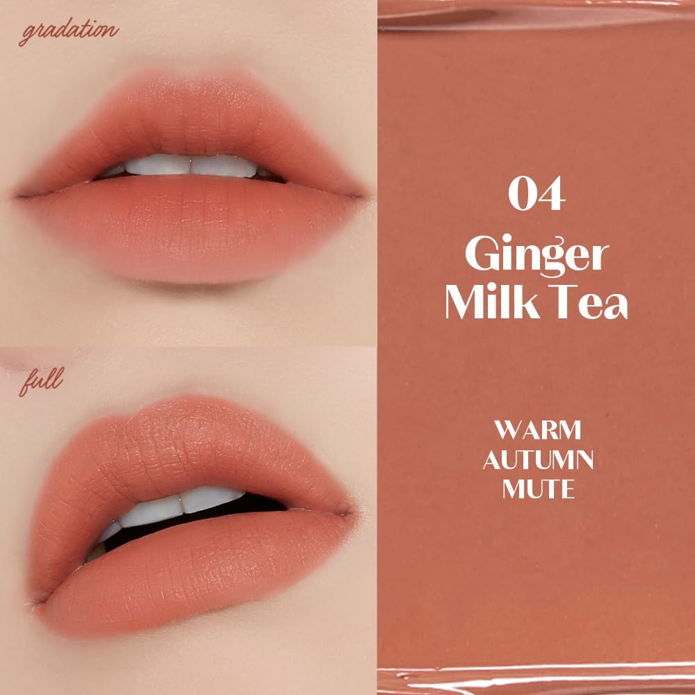 ETUDE Fixing Tint 04 Ginger Milk Tea applies smoothly for even lip color.