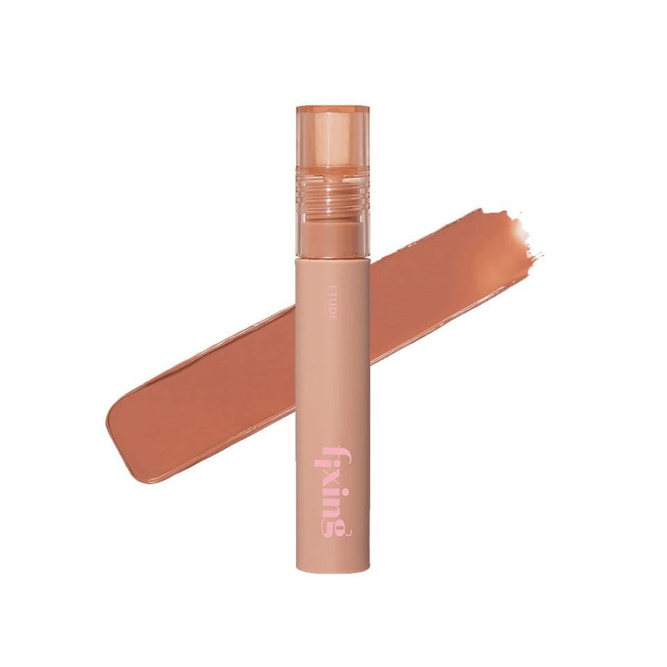 ETUDE Fixing Tint 04 Ginger Milk Tea packaging highlights compact 4g size for on-the-go touch-ups.