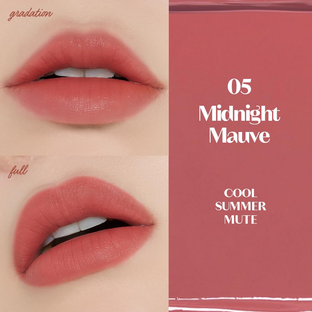 Close-up of ETUDE Fixing Tint Midnight Mauve matte finish.