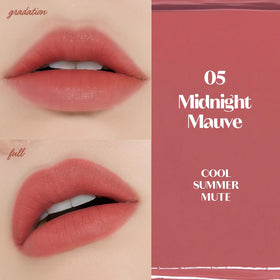 Close-up of ETUDE Fixing Tint Midnight Mauve matte finish.