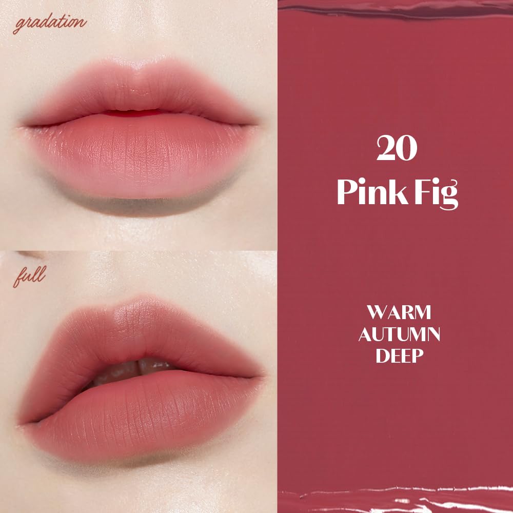 ETUDE Fixing Tint Pink Fig applicator applies color smoothly.