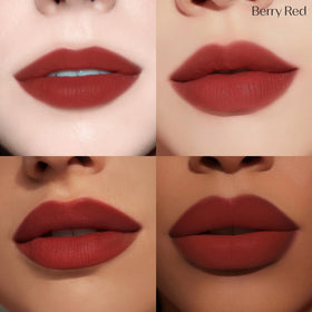 ETUDE Fixing Tint Berry Red swatch shows rich pigment for bold color.