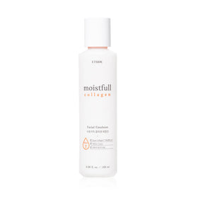 Etude Moistfull Collagen Emulsion bottle close-up showing lightweight hydration for daily use