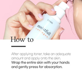 Etude Moistfull Collagen Essence ingredients chart highlights super collagen water.