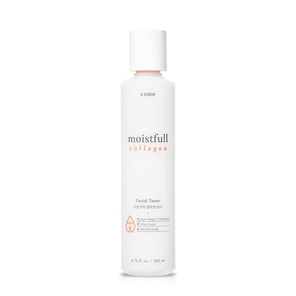 ETUDE Moistfull Collagen Toner bottle close-up for instant hydration