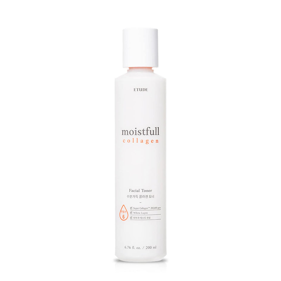 ETUDE Moistfull Collagen Toner bottle close-up for instant hydration