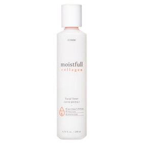 Moistfull Collagen Toner applied with cotton pad during toning