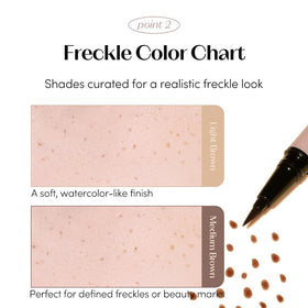 ETUDE Freckle Pen 02 Medium swatch for warmer freckles