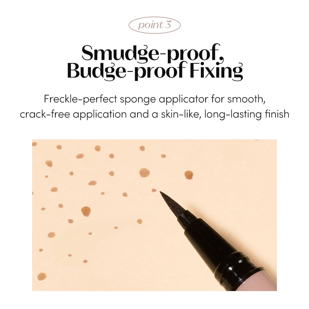 ETUDE Naturally Freckle Pen brow-stroke use for natural hair-like eyebrows.