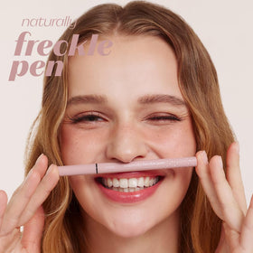 ETUDE Freckle Pen swatch showing precise dotting with sponge tip