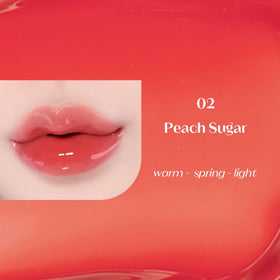 ETUDE Peach Sugar color swirl reveals rich shade for daily lip color