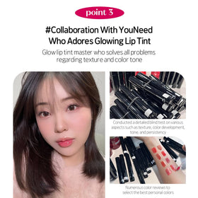ETUDE Peach Sugar on-lips shot highlights long-lasting shine and soft feel
