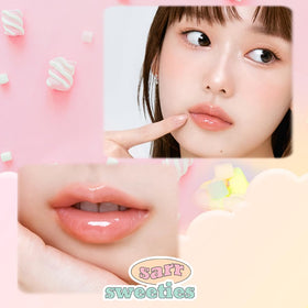 ETUDE Over Glowy Lip Gloss #6 applicator close-up shows smooth glide