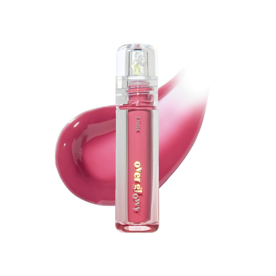 ETUDE Over Glowy Lip Gloss #6 Taro Berry front view adds radiant shine