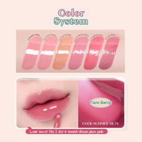 ETUDE Over Glowy Lip Gloss #6 worn alone for glossy look