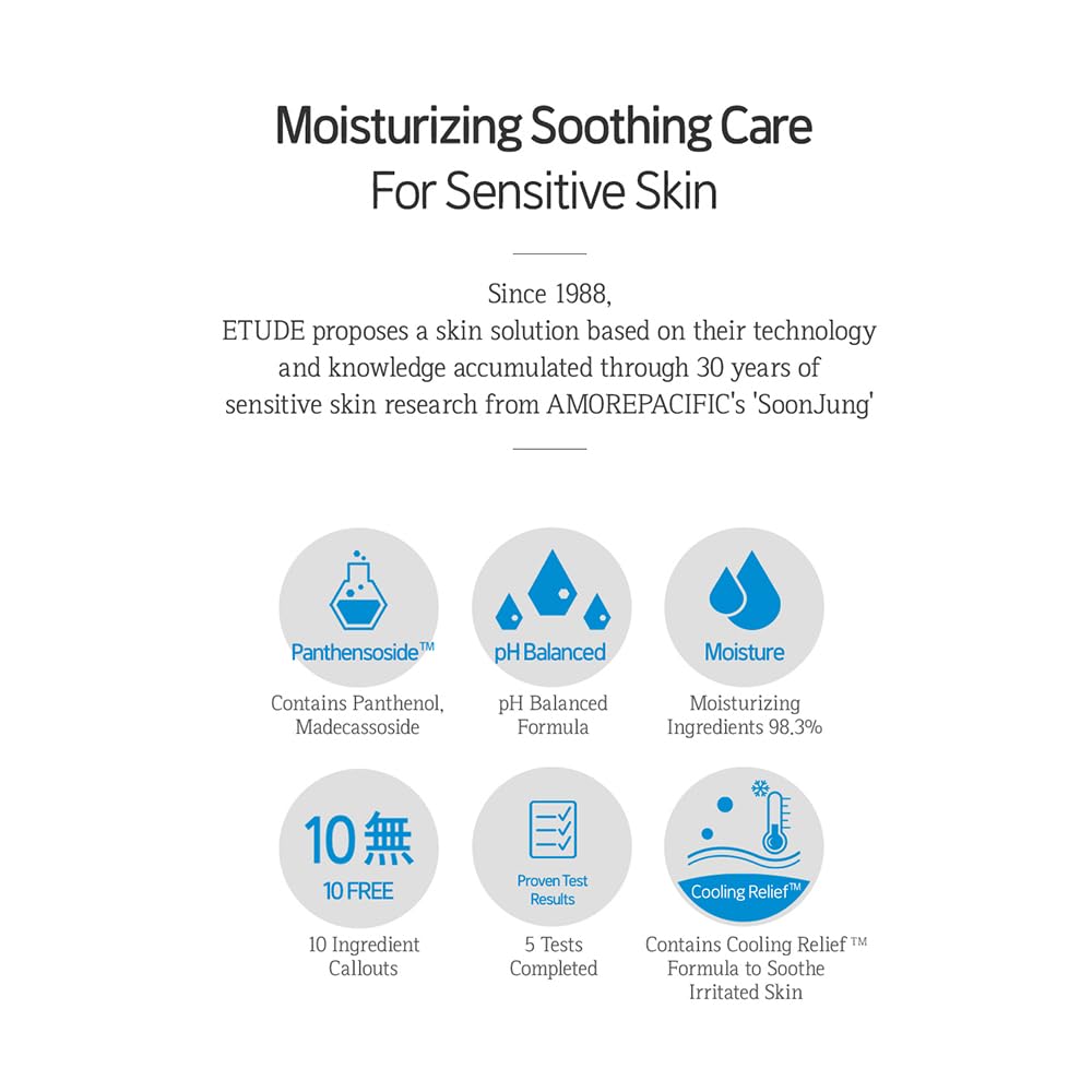 Etude SoonJung Relief Toner label closeup highlights gentle, balanced ingredients.