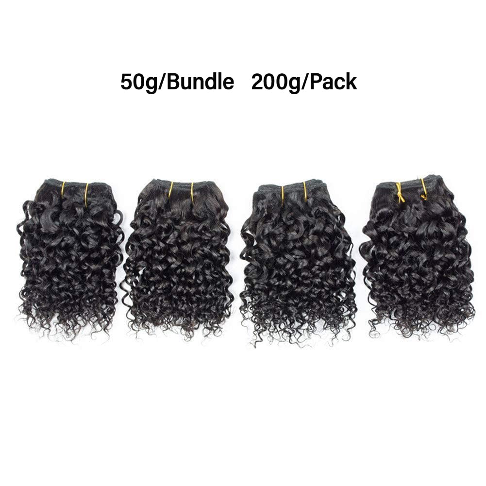 Eubeauty curly bundles with full density and healthy ends
