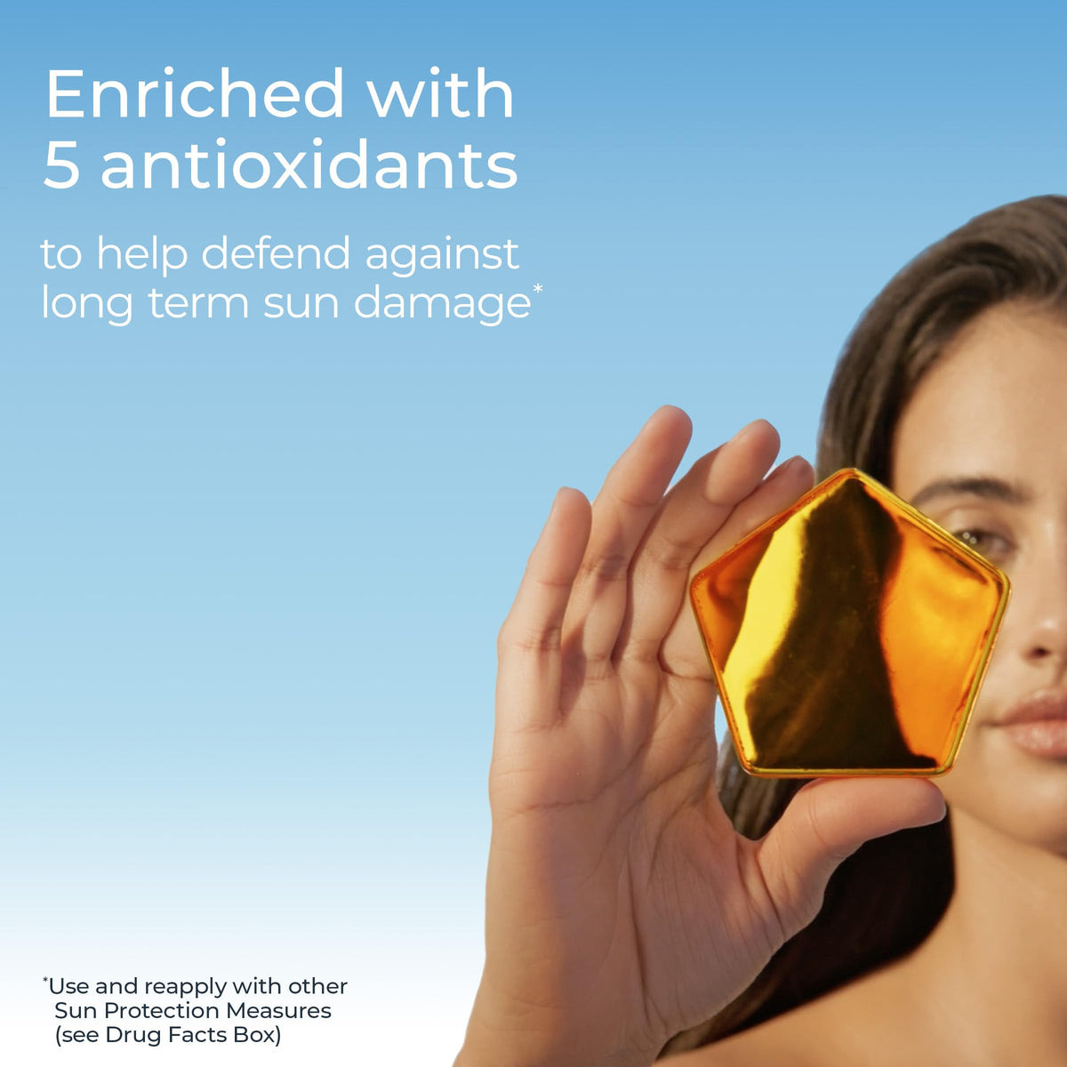 Eucerin sunscreen spray with dry touch finish applying on skin