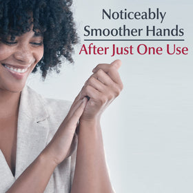 Applying Eucerin Hand Cream on the hand for smooth hydration, quick result.