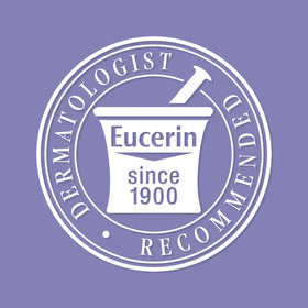Applying Eucerin Advanced Repair Scented Night Lotion to skin for nightly care.
