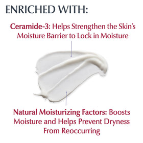 Close-up of the lotion texture from Eucerin Advanced Repair Scented Night Lotion.