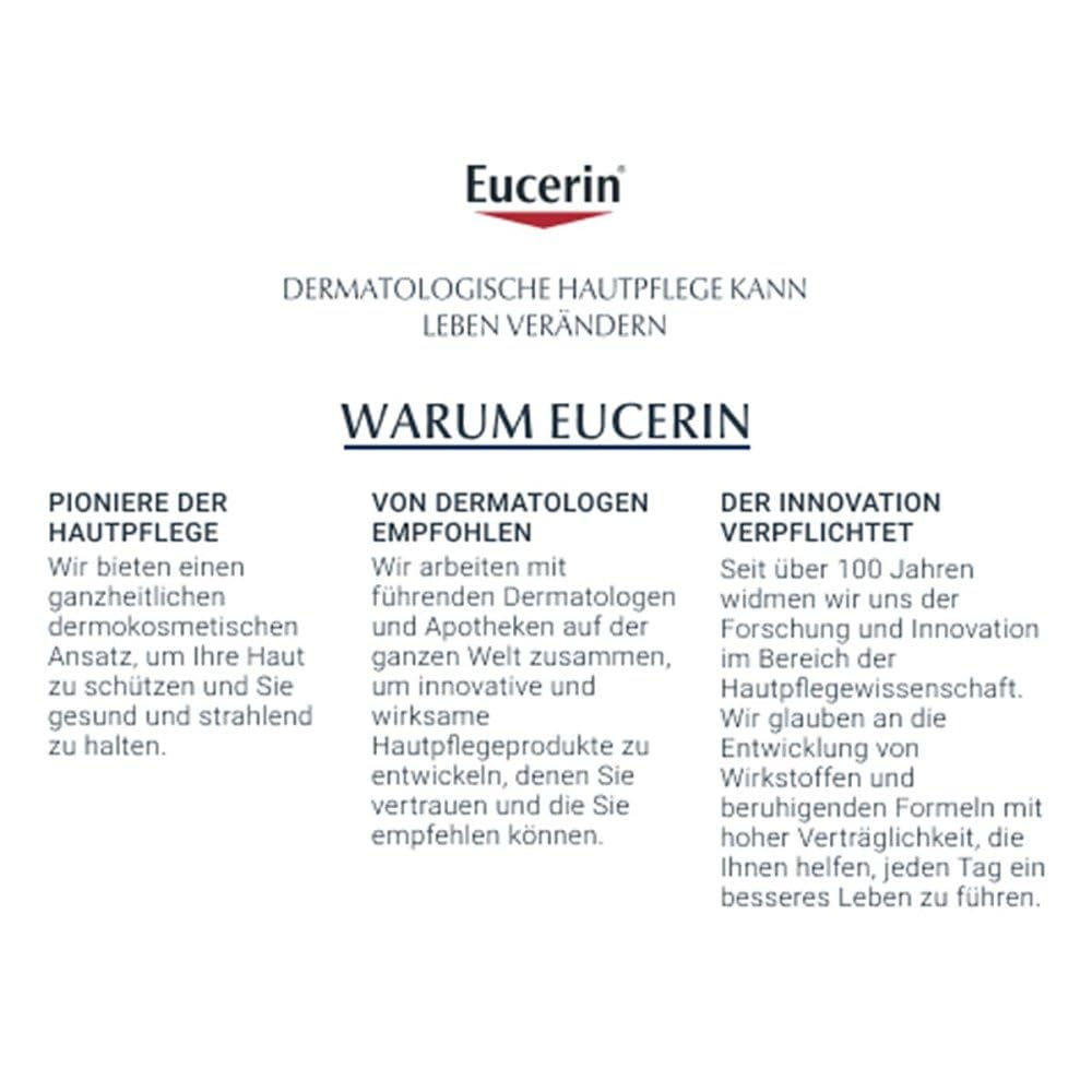 Eucerin logo visible on packaging for trusted hand care.