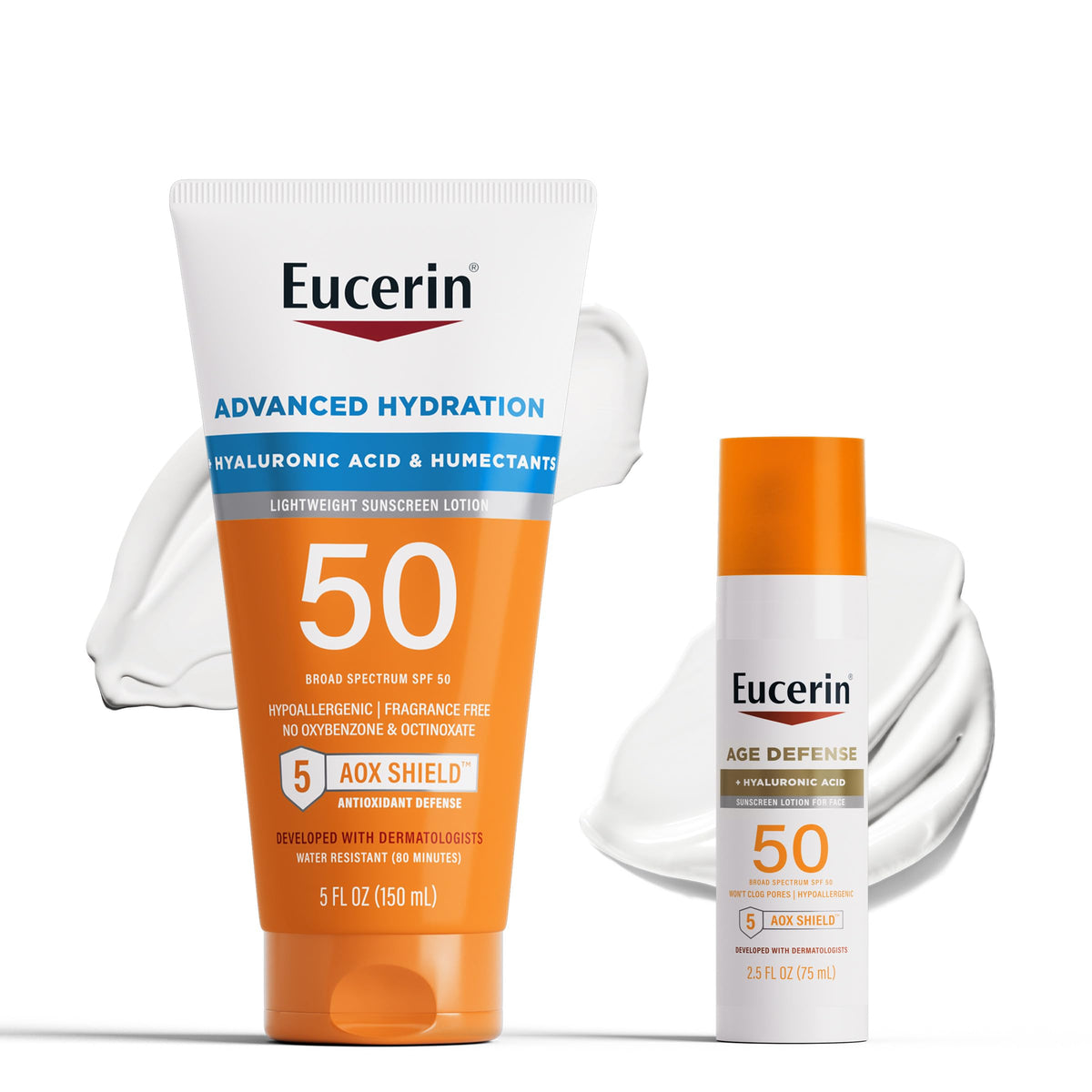 Eucerin Sun Advanced Hydration SPF 50 tube providing hydrating sun protection