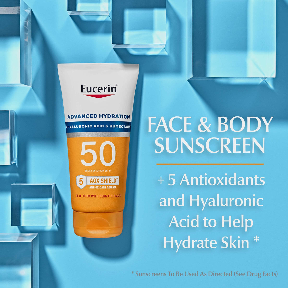 Eucerin Sun Age Defense SPF 50 bottle for daily facial sun protection