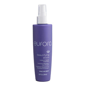 Eufora Beautifying Elixirs Leave-in Repair bottle application for smooth, even styling