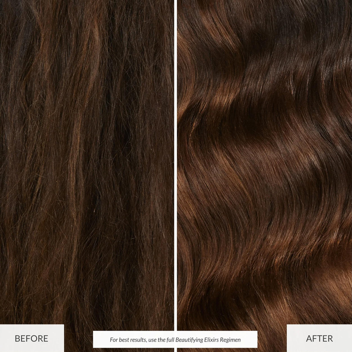 Eufora Beautifying Elixirs Leave-in Repair frizz-control in action on locks