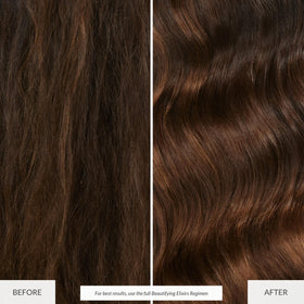 Eufora Beautifying Elixirs Leave-in Repair frizz-control in action on locks