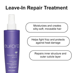 Eufora Beautifying Elixirs Leave-in Repair silky hair texture after use
