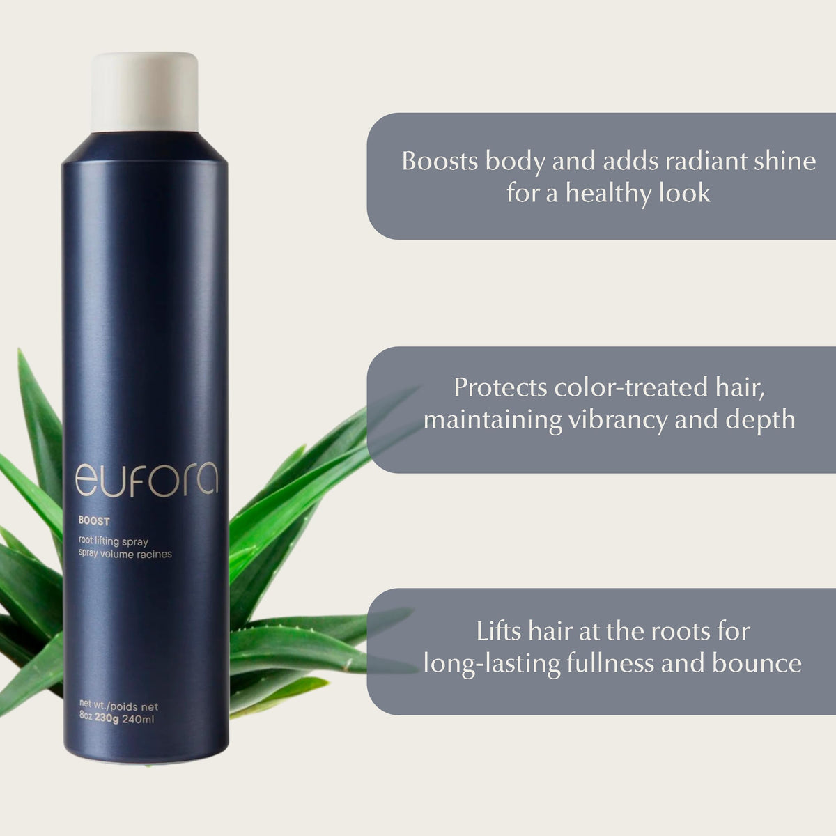 Damp hair with product applied at roots for lift