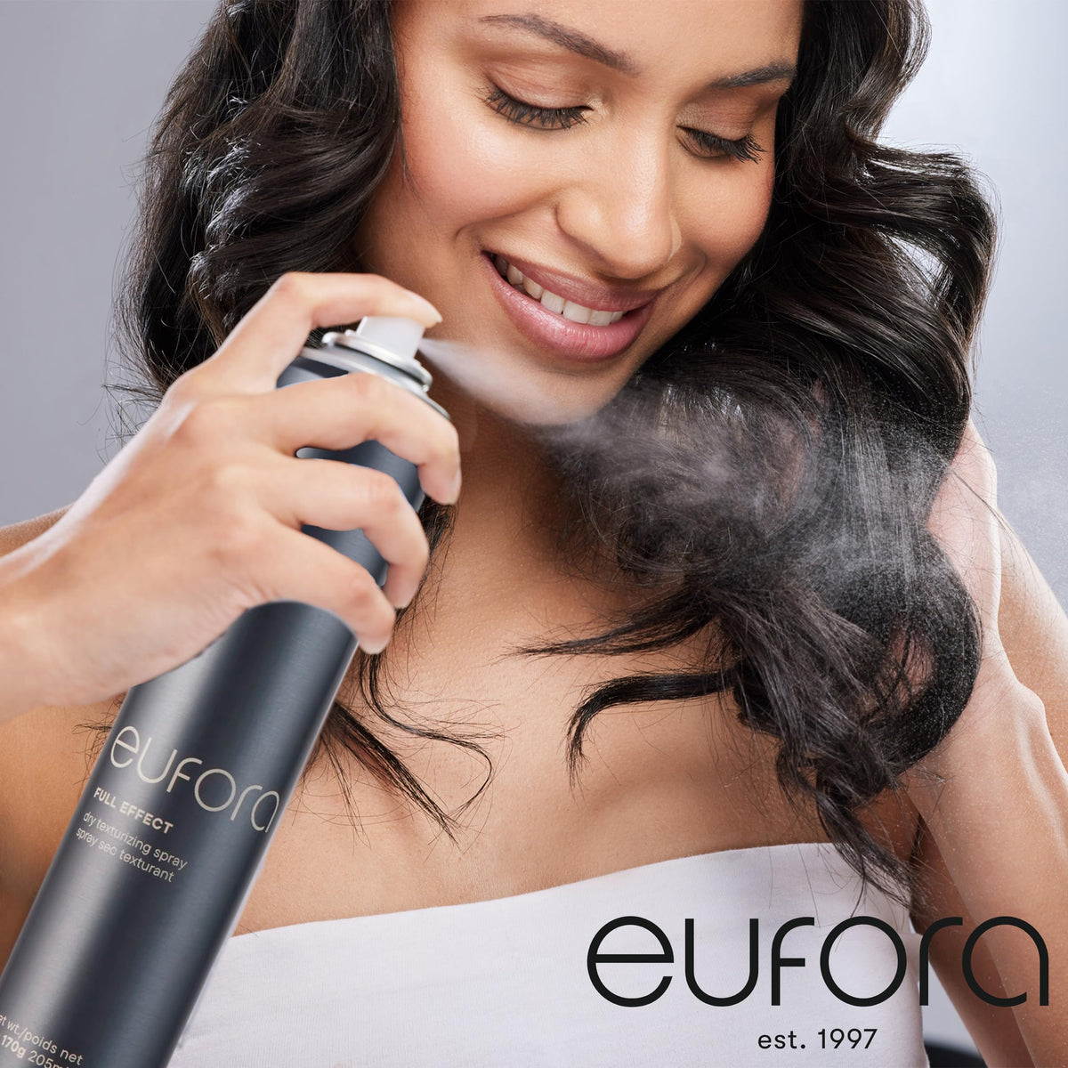 Supports color vibrancy while adding lift to fine hair with Eufora