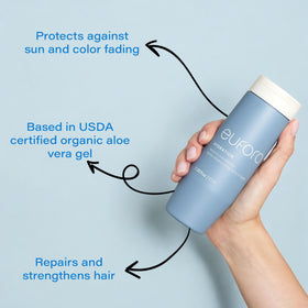 Eufora Hydration Leave-In bottle with pump shows easy, even distribution and protection.