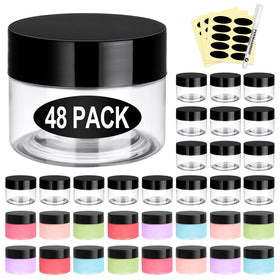 Eupako 2oz clear jar with lid for easy cosmetic organization and visibility